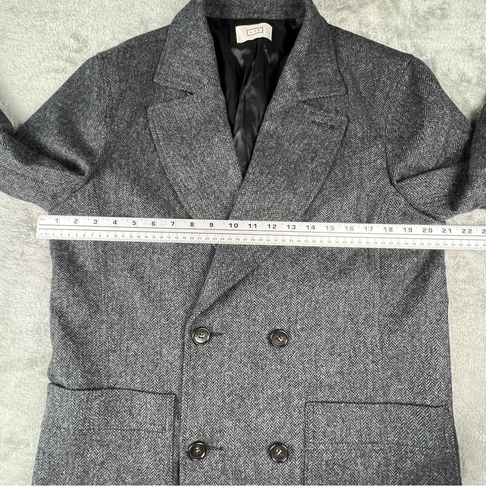 AYR The Casino Blazer Jacket Mens S Herringbone Moon Merino Lambswool Chore Coat - Picture 5 of 14